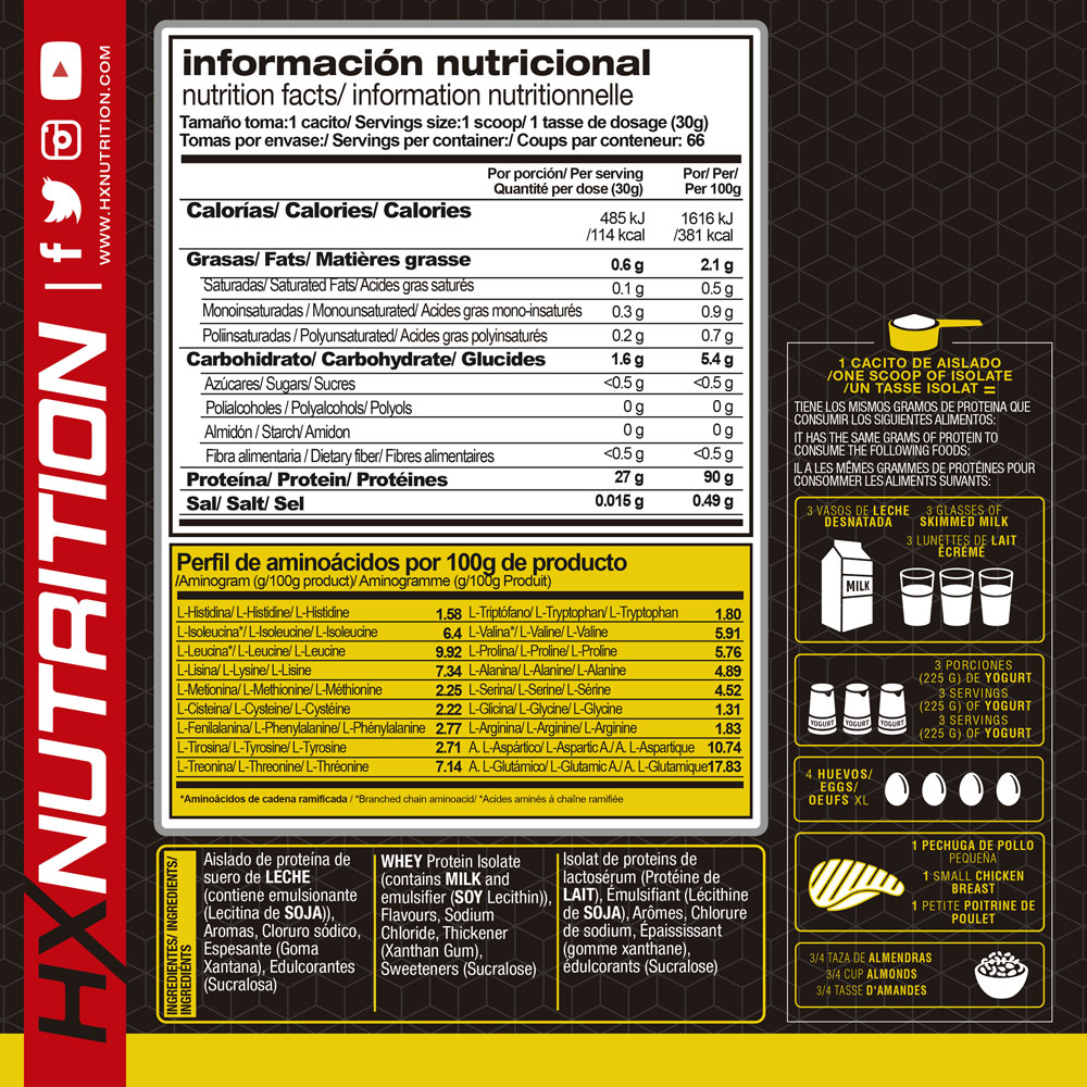 Hx Nutrition Zero Isolate 2Kg (ISOLAC®) - Diamond Nutrition France