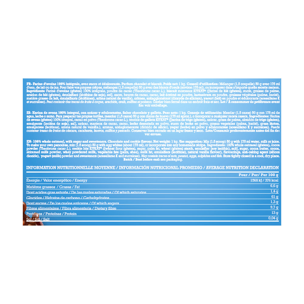 GN Nutrition Farine d'avoine 1 kg valeurs